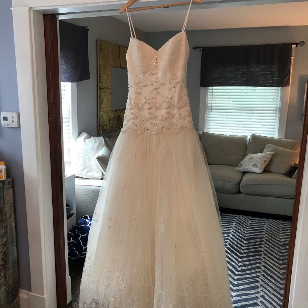 Demetrios Wedding Dress never worn champagne gold